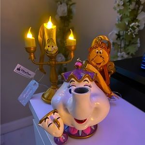 Disney Parks Beauty and the Beast Christmas Ornaments